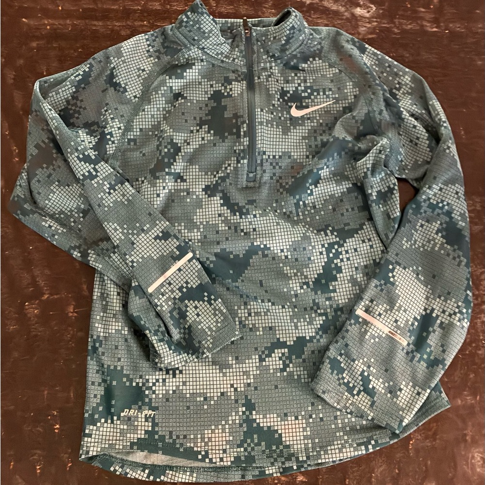 Nike Blue Pixel Pattern Dri-FIT Pullover
